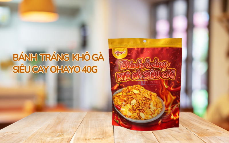 B&aacute;nh tr&aacute;ng kh&ocirc; g&agrave; si&ecirc;u cay Ohayo 40g