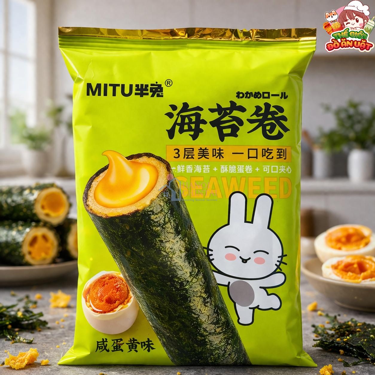 Bánh rong biển cuộn- Vị trứng muối 42g