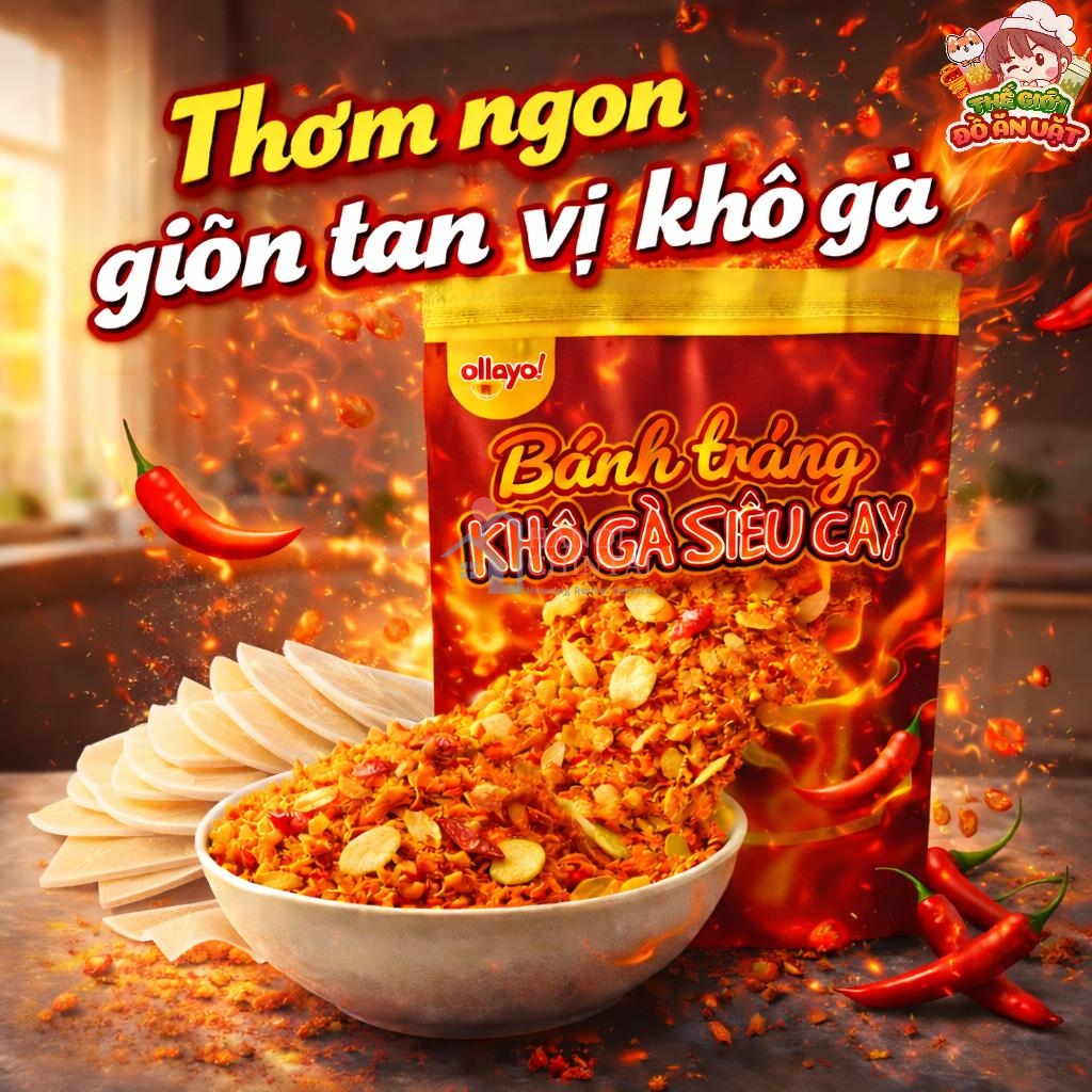 Bánh tráng khô gà Siêu cay 40g