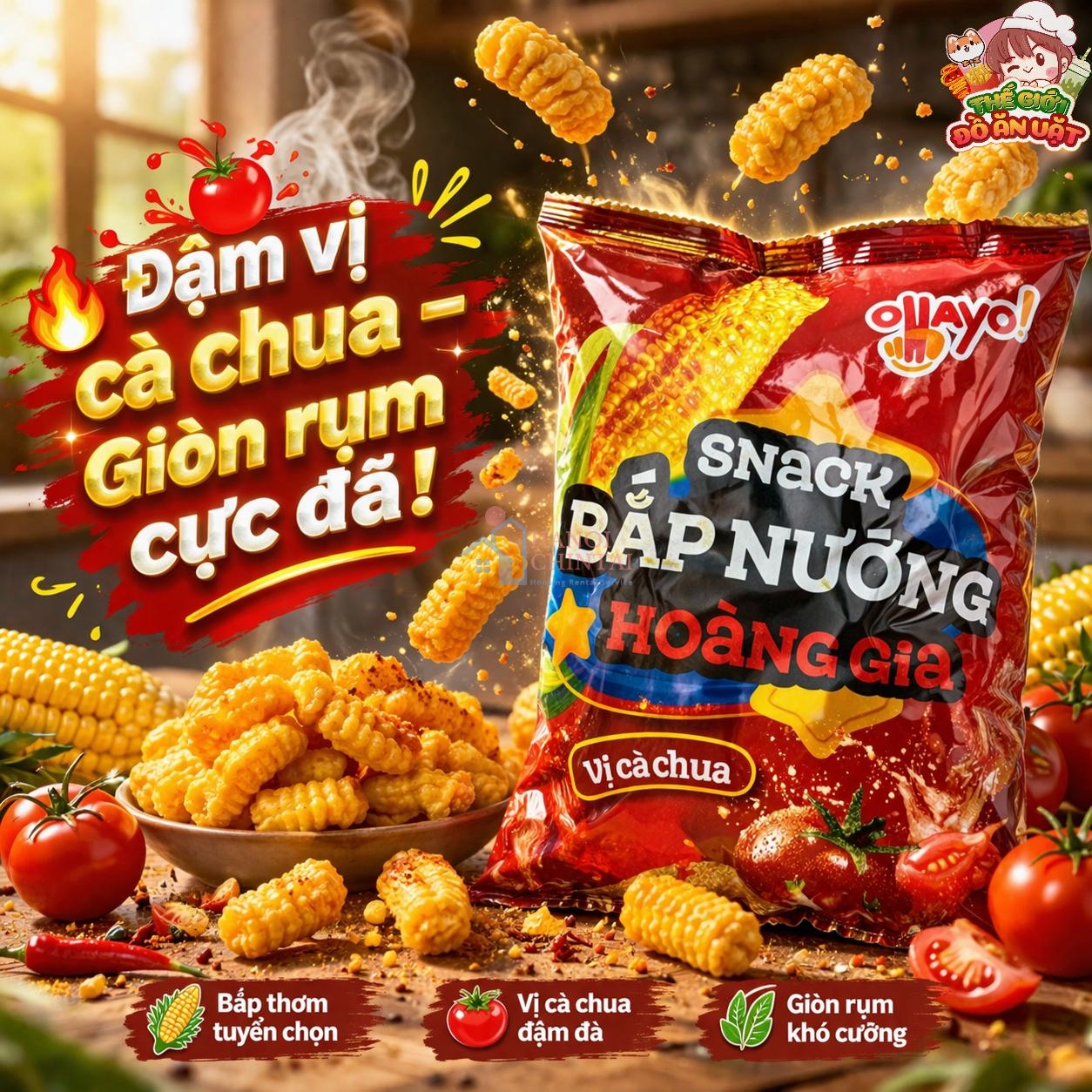 Snack bắp nướng hoàng gia 55g
