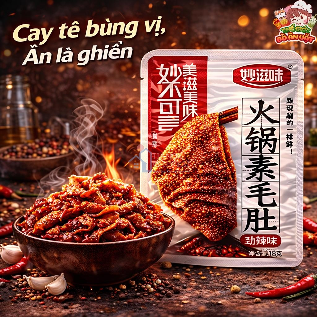 Sách bò nhúng lẩu chay vị cay 18g