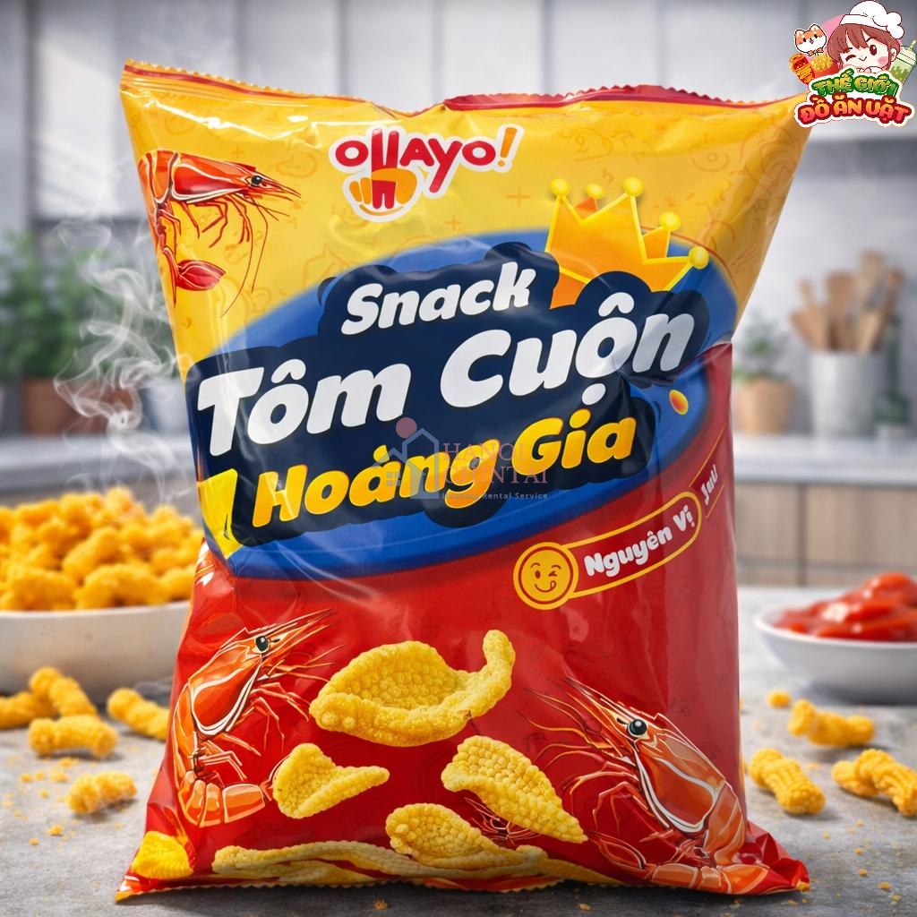 Snack tôm cuộn hoàng gia 55g