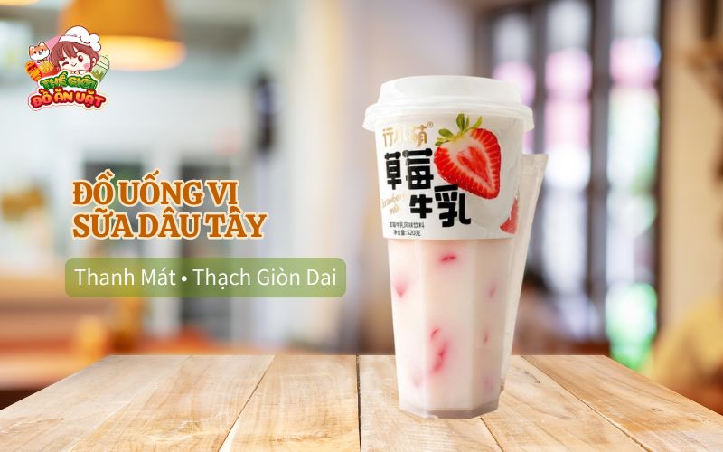  Đồ uống vị sữa d&acirc;u t&acirc;y
