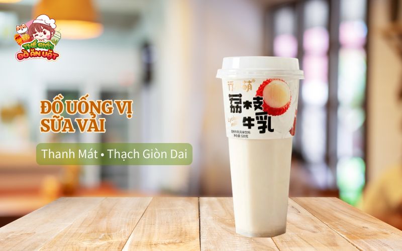 Đồ uống vị sữa vải 