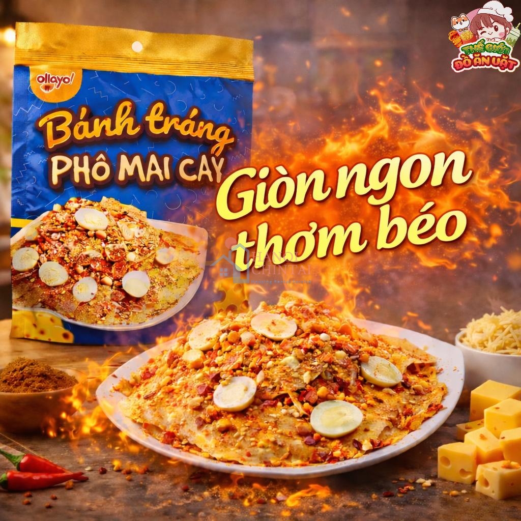 Bánh tráng phô mai cay 40g