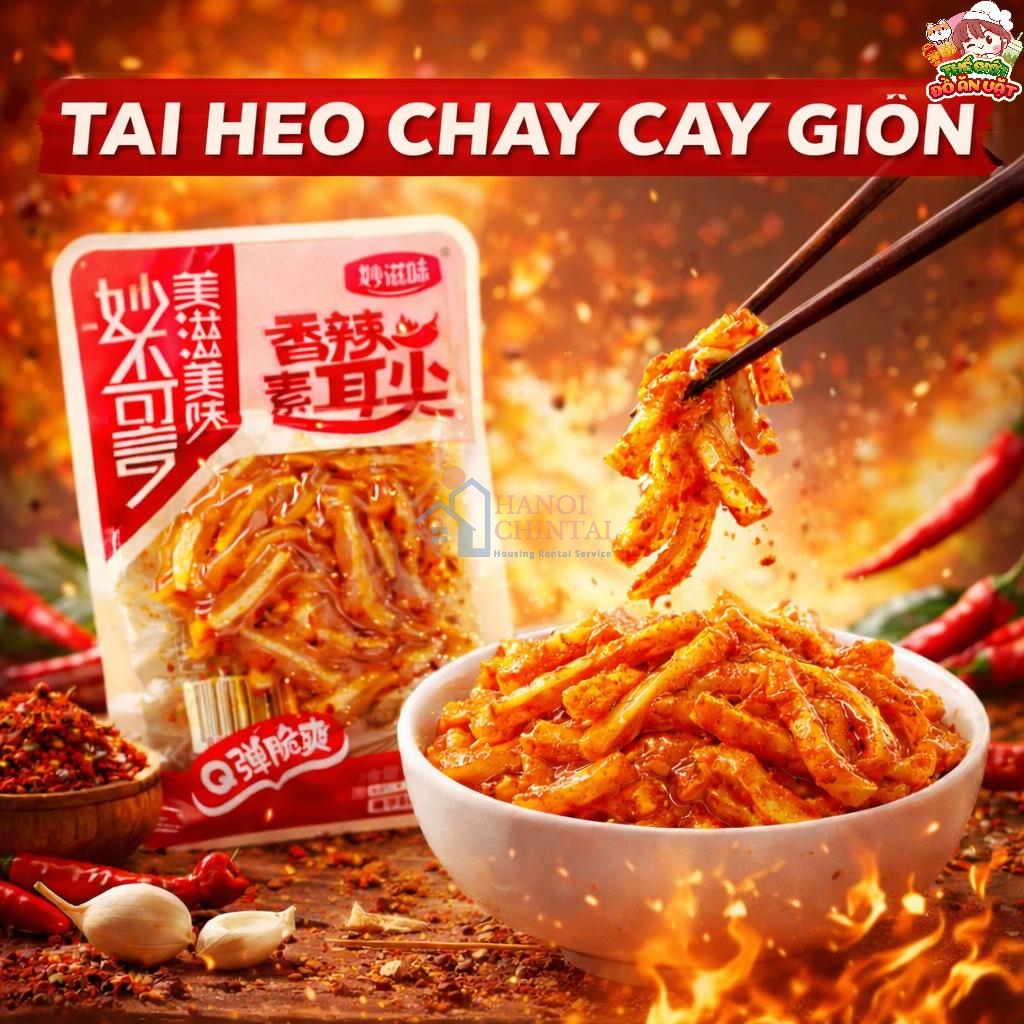 Tai heo chay vị cay thơm 18g