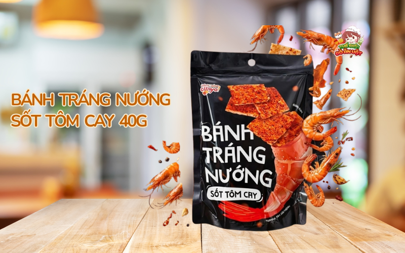 B&aacute;nh tr&aacute;ng nướng sốt t&ocirc;m cay 40g