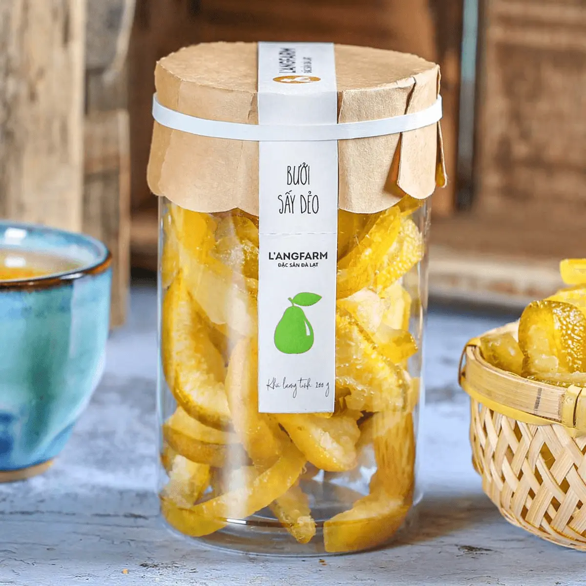 Bưởi sấy dẻo, đặc sản Langfarm