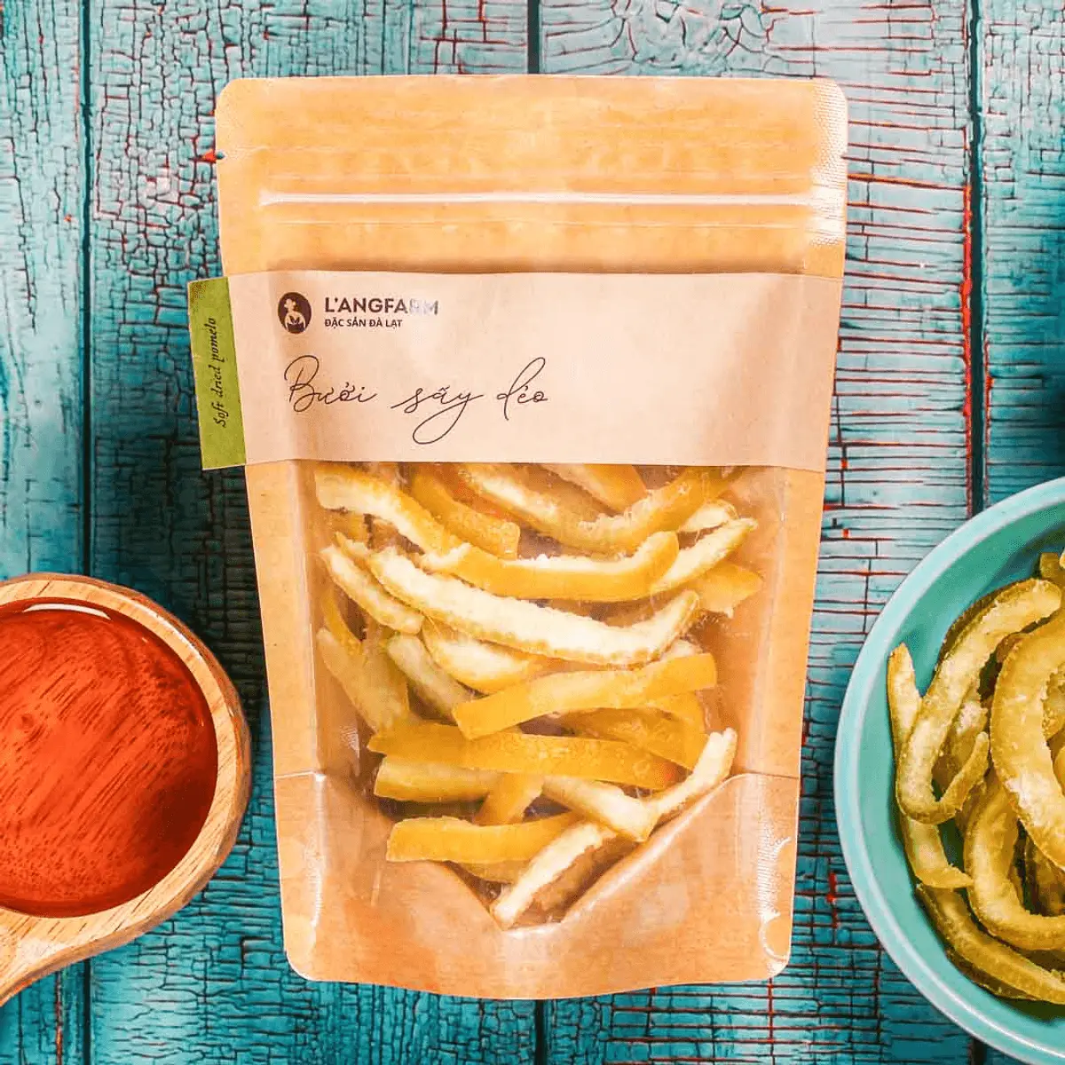 Bưởi sấy dẻo, đặc sản Langfarm