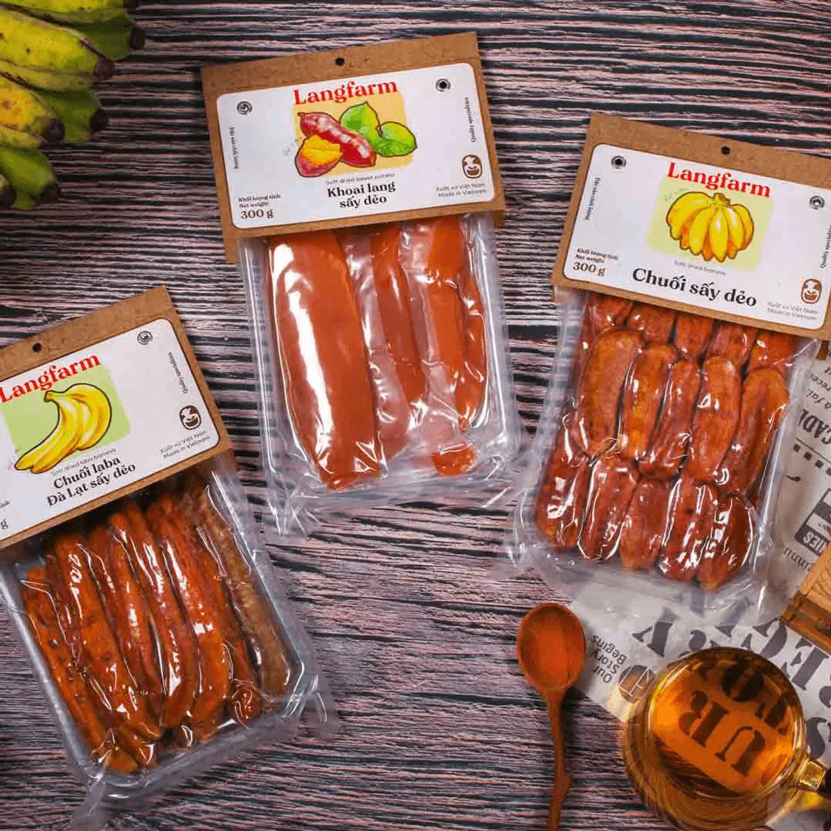 Chuối sấy dẻo, đặc sản Langfarm