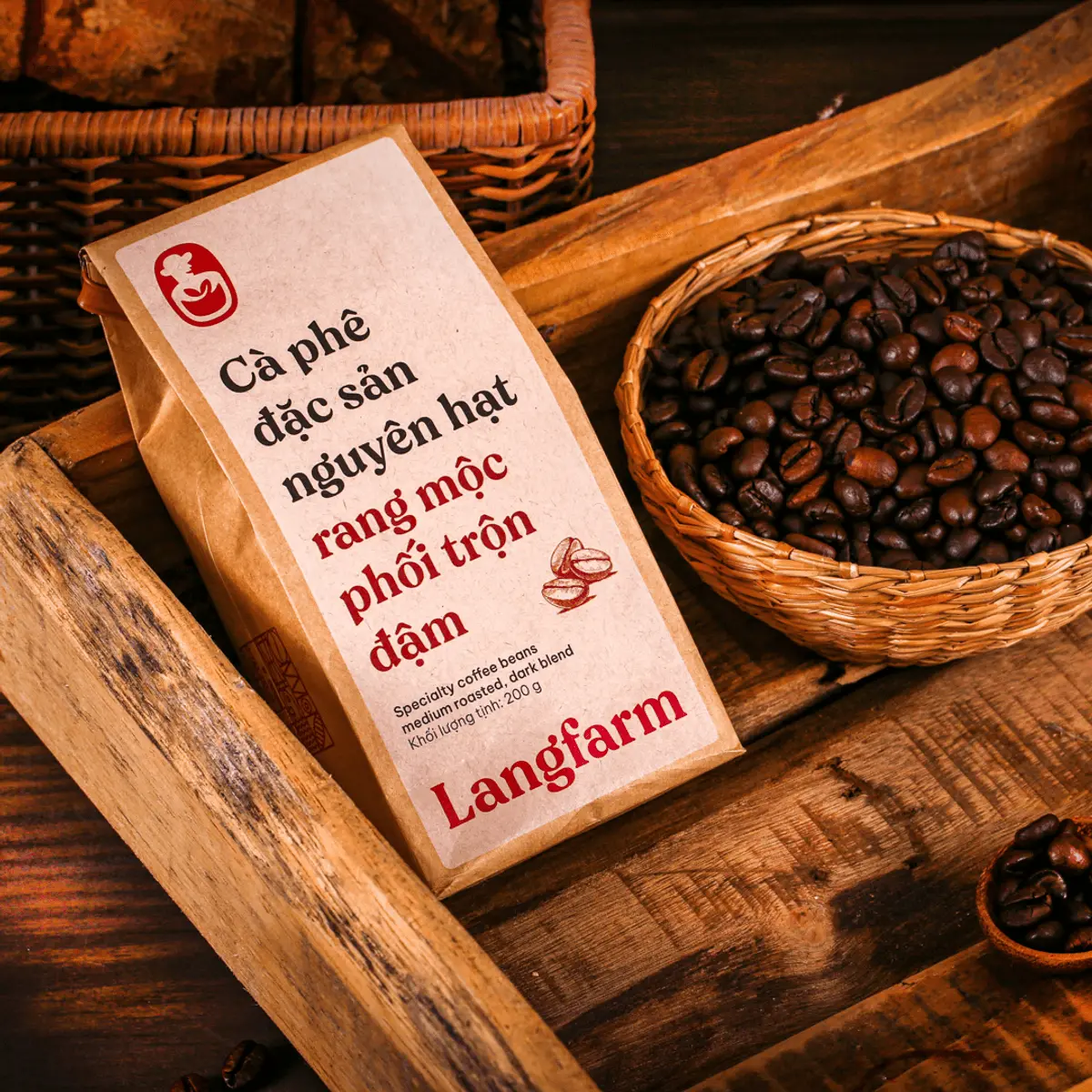 Cà phê nguyên hạt đặc sản Langfarm