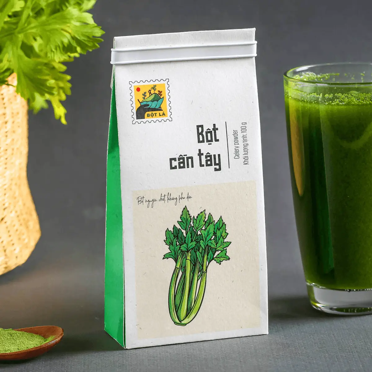 Bột cần tây, đặc sản Bột Lá x Langfarm