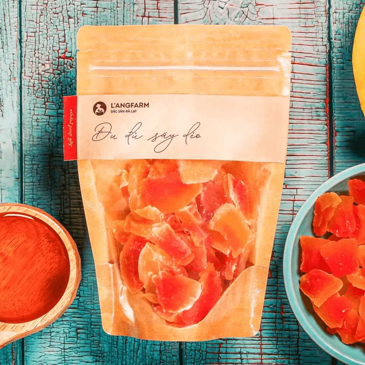 Đu đủ sấy dẻo, đặc sản Langfarm