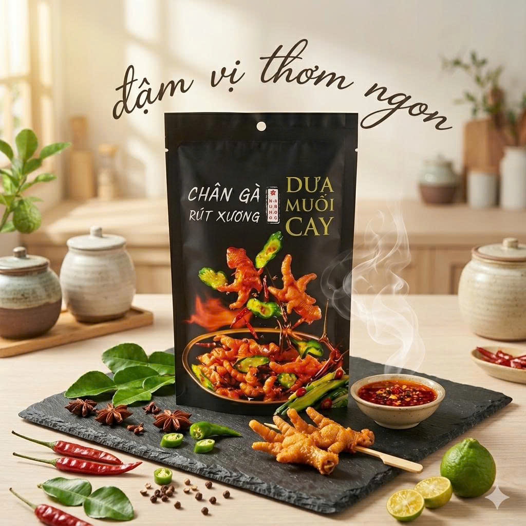 Chân gà rút xương Hồng Kông Dưa muối cay 60g