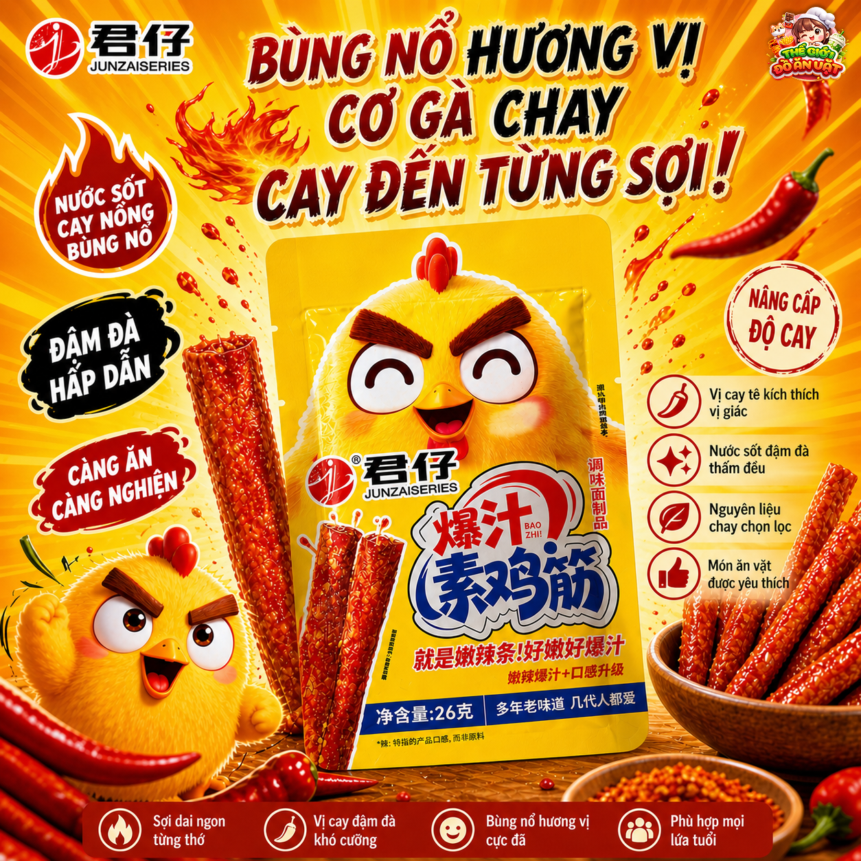 Gân gà chay cay
