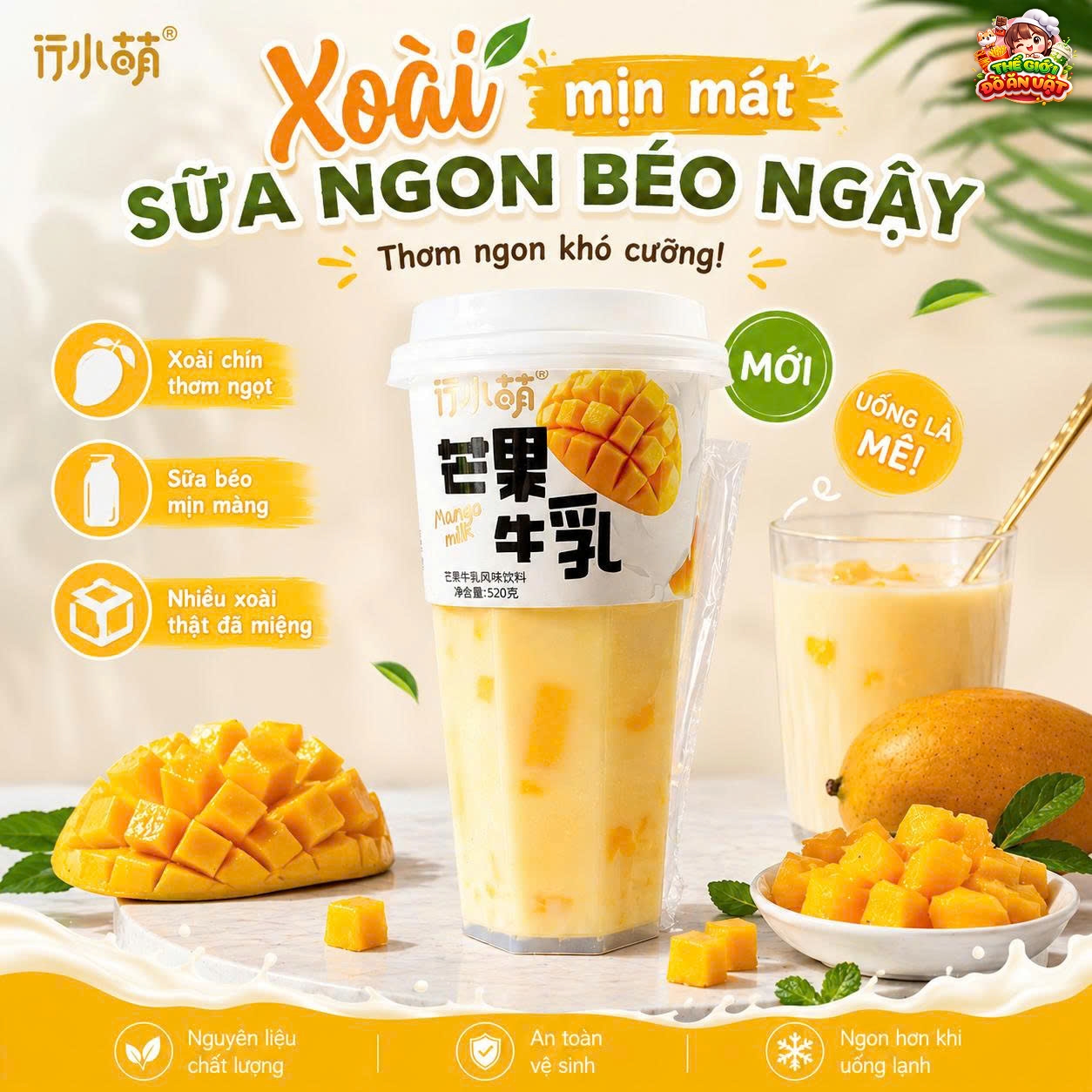 Nước uống sữa chua thạch xoài