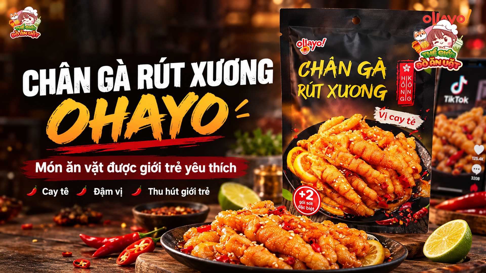 Ch&acirc;n g&agrave; Ohayo &ndash; m&oacute;n đồ ăn vặt đang g&acirc;y sốt