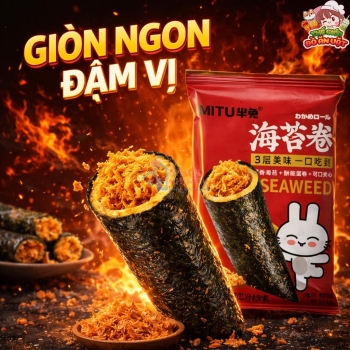 Bánh rong biển cuộn - Vị chà bông 42g