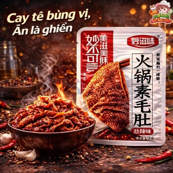 Sách bò nhúng lẩu chay vị cay 18g