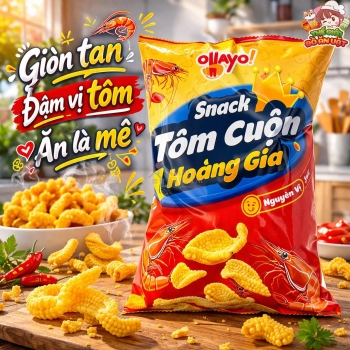 Snack tôm cuộn hoàng gia 55g