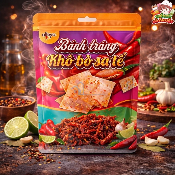 Bánh tráng khô bò sa tế 40g