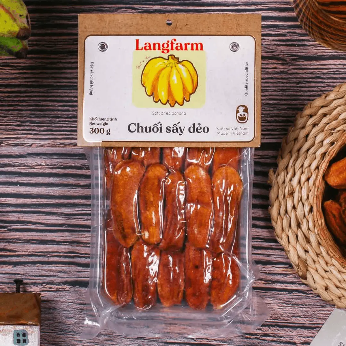 Chuối sấy dẻo, đặc sản Langfarm