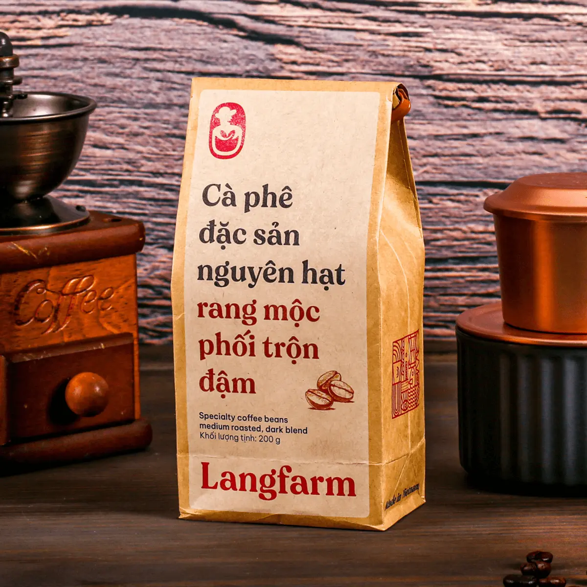 Cà phê nguyên hạt đặc sản Langfarm