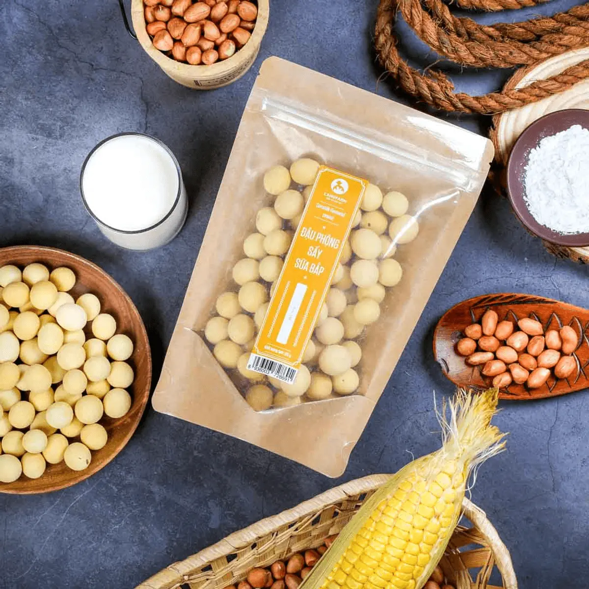 Đậu phộng sấy sữa bắp, đặc sản Langfarm