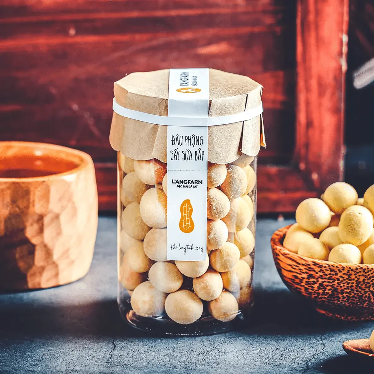 Đậu phộng sấy sữa bắp, đặc sản Langfarm