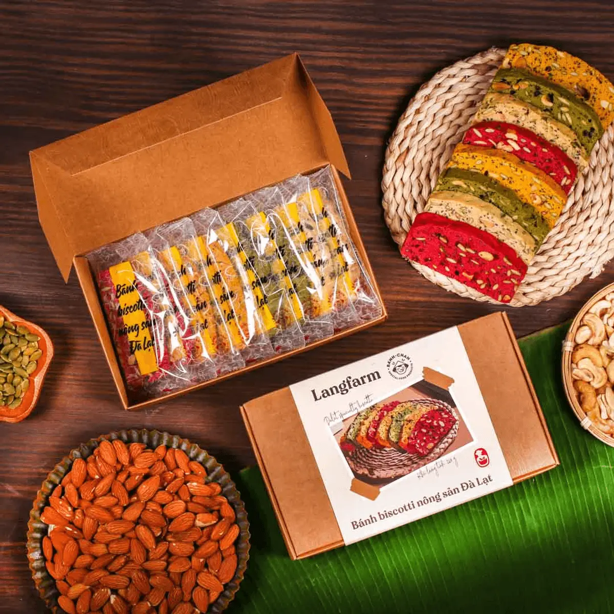 Bánh biscotti nông sản Đà Lạt, đặc sản Langfarm