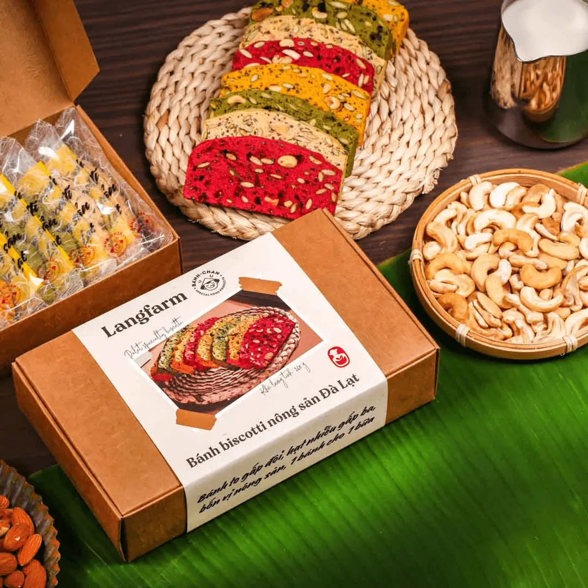 Bánh biscotti nông sản Đà Lạt, đặc sản Langfarm