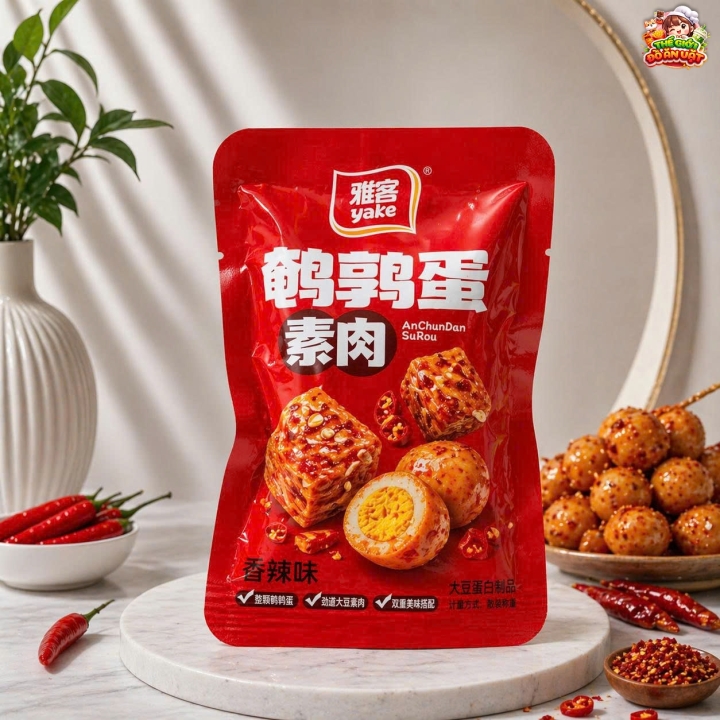 Trứng cút sườn chay vị cay